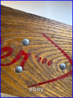 Vintage Roller Surfer Wooden Skateboard Sidewalk Metal Wheels Nokomis, Illinois
