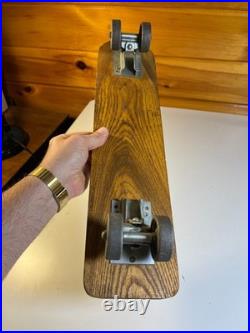 Vintage Roller Surfer Wooden Skateboard Sidewalk Metal Wheels Nokomis, Illinois