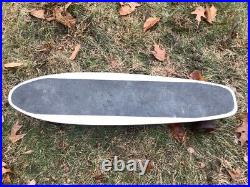 Vintage SILVER Aluminum Skateboard stamped w name backs STOKER, fronts MK IV
