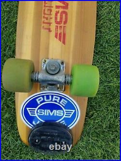 Vintage SIMS SUPERLIGHT skateboard 1978-79 complete Gullwings Snakes