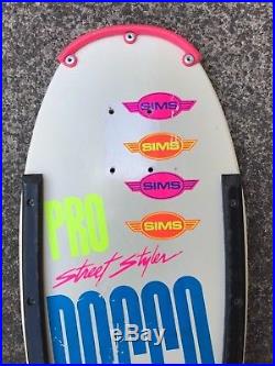 Vintage SIMS Steve Rocco Street Styler Skateboard Deck 80s OG Rare