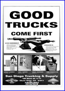 Vintage San Diego Trucking Company Skateboard Chromoly Trucks slimeball G&s 80s Vintage San Diego Trucking Company Skateboard Chromoly Trucks slimeball G&s 80s