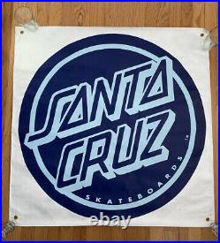 Vintage Santa Cruz Blue Dot 3 Feet Skateboard Banner Poster Jason Jesse Roskopp