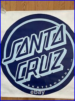 Vintage Santa Cruz Blue Dot 3 Feet Skateboard Banner Poster Jason Jesse Roskopp