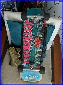 Vintage Santa Cruz Jeff Kendall Pumpkin skateboard deck 1987 rare complete deck