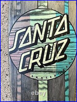 Vintage Santa Cruz Logo Longboard Skateboard with Bullet Trucks Cruzers Wheels 43
