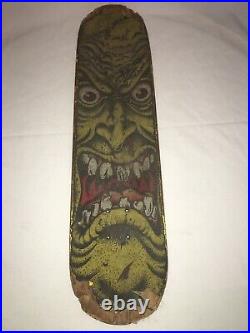 Vintage Santa Cruz Rob Roskopp Monster Airbrushed Tape Skateboard Deck Devil