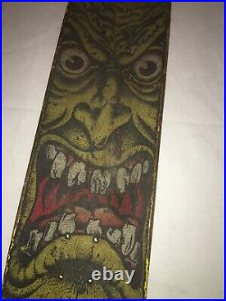 Vintage Santa Cruz Rob Roskopp Monster Airbrushed Tape Skateboard Deck Devil