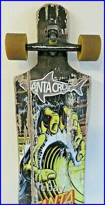 Vintage Santa Cruz Skateboard 42 Longboard Wave Hand Double Drop Road Rider 72