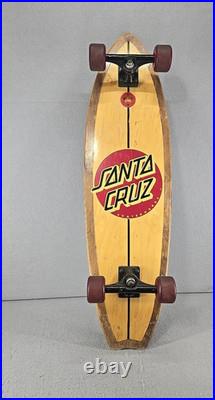 Vintage Santa Cruz Skateboard withBottle Cap Opener, Bullet Trucks, 36 long