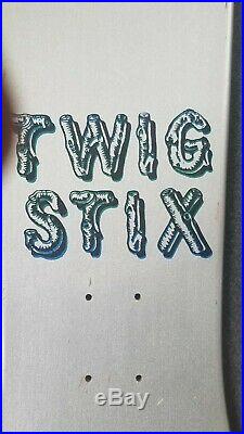 Vintage Schmitt Stix twig stix Silver Dip skateboard deck nos