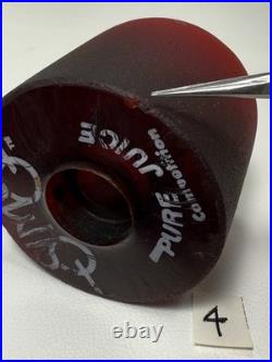 Vintage Sims 60mm Pure Juice Competition 1970s Skateboard Wheels Set of 4 Red