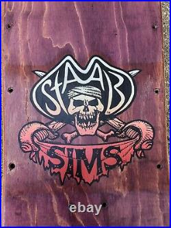 Vintage Sims Kevin Staab Pirate Skateboard Deck Original