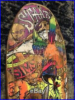 Vintage Sims Kevin Staab Skateboard 80s Neon Pirate