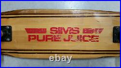 Vintage Sims Pure Juice Complete Skateboard YOYO Wheels ACS500 Trucks Skid Plate