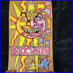 Vintage Sims Skateboard Deck BUCK SMITH Rare OG SUN FACE Sun & Moon 1989