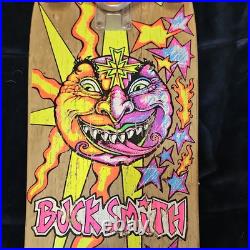 Vintage Sims Skateboard Deck BUCK SMITH Rare OG SUN FACE Sun & Moon 1989