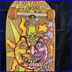 Vintage Sims Skateboard Deck BUCK SMITH Rare OG SUN FACE Sun & Moon 1989