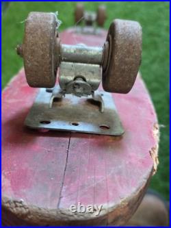 Vintage Skate Racer Wood Skateboard with Trucks Wheels Surfer