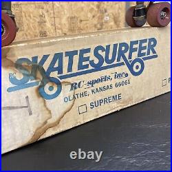 Vintage Skate Surfer RC Sports Wooden Skateboard Clay Trucks Original Box Rare