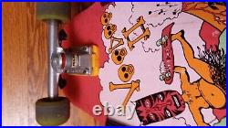 Vintage Skateboard 1980s Voodoo II by Variflex Company Witch Doctor pink
