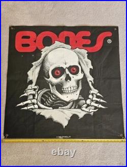 Vintage Skateboard Banner Powell Bones Ripper 1984 OG Skate Shop Poster 36 x 36