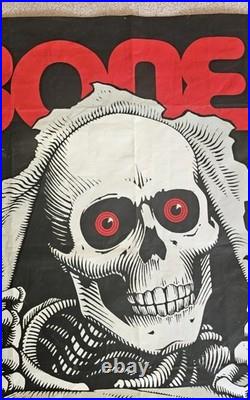 Vintage Skateboard Banner Powell Bones Ripper 1984 OG Skate Shop Poster 36 x 36