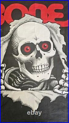 Vintage Skateboard Banner Powell Bones Ripper 1984 OG Skate Shop Poster 36 x 36