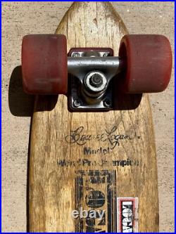 Vintage Skateboard, Bruce Logan Earth Ski World Pro Champion signature, primo