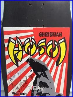 Vintage Skateboard Deck 80's Hosoi Hammerhead Street Flag Santa Cruz Nolder
