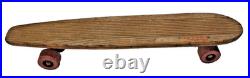 Vintage Skateboard Fleetwing Side Surf Oak Wood Traction Action Composite Wheels