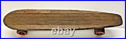 Vintage Skateboard Fleetwing Side Surf Oak Wood Traction Action Composite Wheels