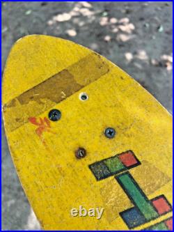 Vintage Skateboard Hobie Hustler from 1975 Power Paw loose ball wheels