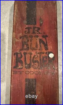 Vintage Skateboard Jr Bun Buster By Cooley 1960 Red And Black Metal Wheels