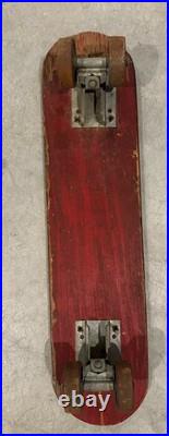 Vintage Skateboard Jr Bun Buster By Cooley 1960 Red And Black Metal Wheels