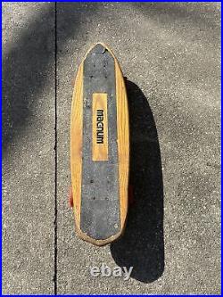 Vintage Skateboard Makaha 3 Magnum Wooden Skate 1960's Rare 25 Fat Cats