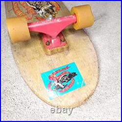 Vintage Skateboard Push Skate Shop With Pink Bullet Trucks & OJ III / OJ 3 Wheels