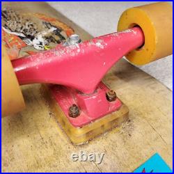 Vintage Skateboard Push Skate Shop With Pink Bullet Trucks & OJ III / OJ 3 Wheels