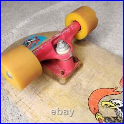 Vintage Skateboard Push Skate Shop With Pink Bullet Trucks & OJ III / OJ 3 Wheels