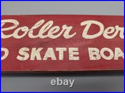 Vintage Skateboard Roller Derby #10 Metal Wheels All Original 19 Very Neat