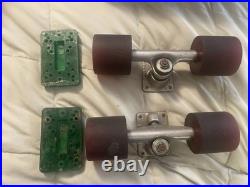 Vintage Skateboard Tracker Trucks With Wheels