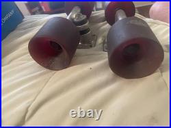 Vintage Skateboard Tracker Trucks With Wheels