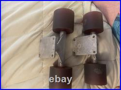 Vintage Skateboard Tracker Trucks With Wheels
