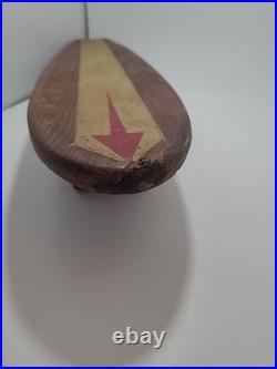 Vintage Skateboard With Metal Wheels Unbranded 1960s 25.75 White Stripe