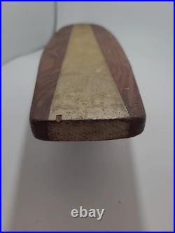 Vintage Skateboard With Metal Wheels Unbranded 1960s 25.75 White Stripe