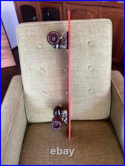 Vintage Skateboard X-CALIBER Fiberglass, Truck withOG Risers, Racing Slicks