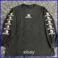 Vintage Skull Skates Shirt Size Large Long Sleeve Old School Skateboard