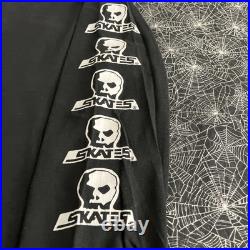 Vintage Skull Skates Shirt Size Large Long Sleeve Old School Skateboard