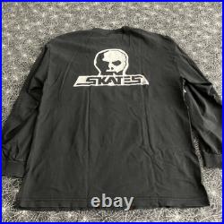 Vintage Skull Skates Shirt Size Large Long Sleeve Old School Skateboard