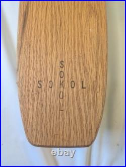 Vintage Sokol Skateboard Wood Deck Clay Wheels Nice